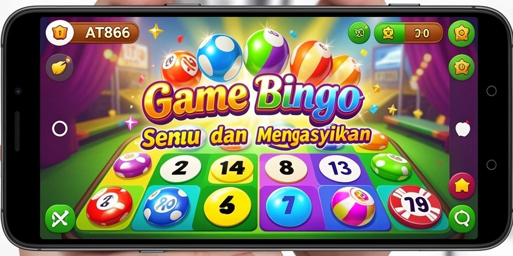 Screenshot gameplay AT866 menampilkan momen seru saat bermain Bingo.