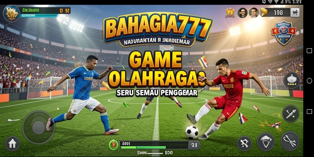 Tangkapan layar utama BAHAGIA777 menunjukkan pertandingan olahraga yang seru dan mendebarkan.