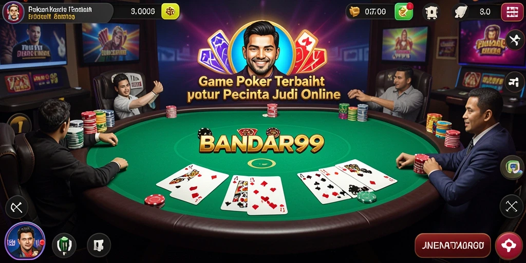 Gameplay seru BANDAR99 dengan berbagai pilihan permainan Poker.