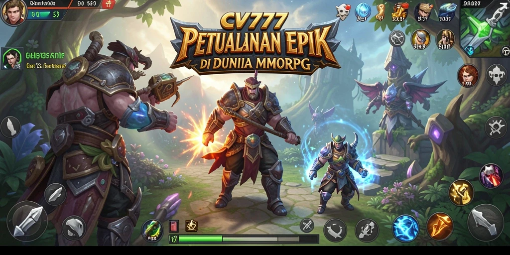 Gameplay mendebarkan di dunia petualangan MMORPG.