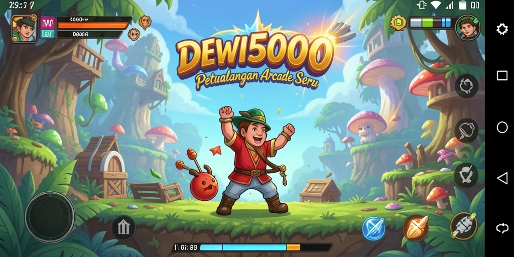 Gameplay DEWI5000 yang seru dan penuh warna.