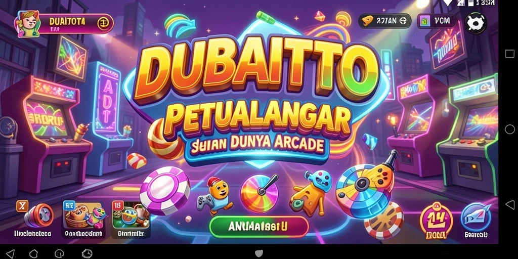 Tampilan gameplay seru DUBAITOTO di level yang menantang.
