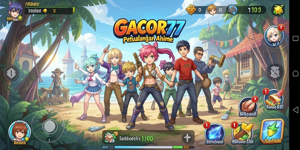 Tampilan gameplay seru di dunia Anime GACOR77.