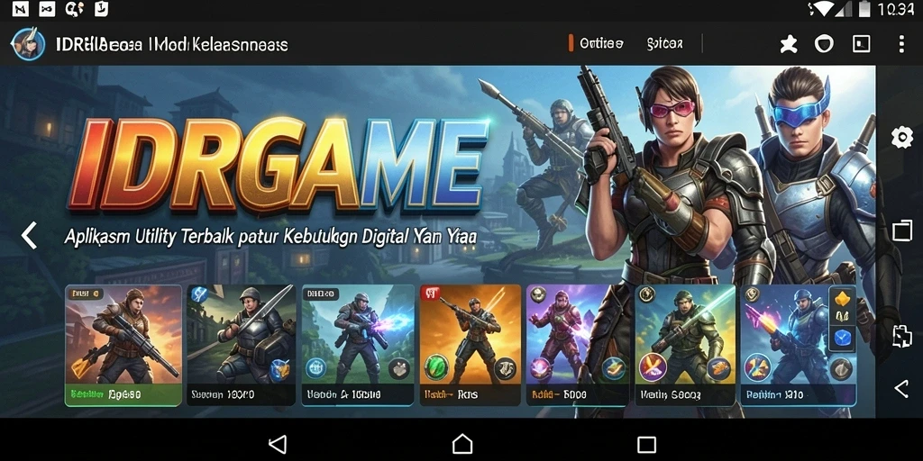 Tampilan utama IDRGAME yang menampilkan fitur Utility.