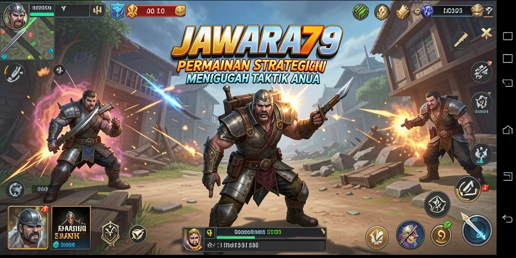 Screenshot gameplay JAWARA79 menampilkan aksi pertempuran strategi yang mendebarkan.