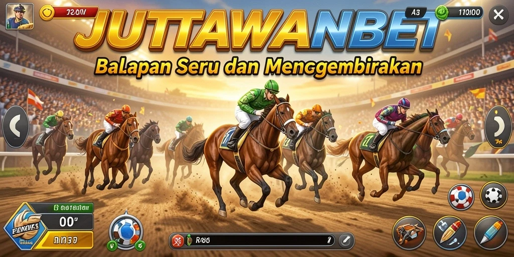Tampilan gameplay seru dari JUTAWANBET dengan aksi balap yang mendebarkan.
