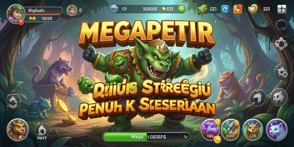 Tampilan gameplay <strong>MEGAPETIR</strong> dengan kartu dan permainan yang seru.