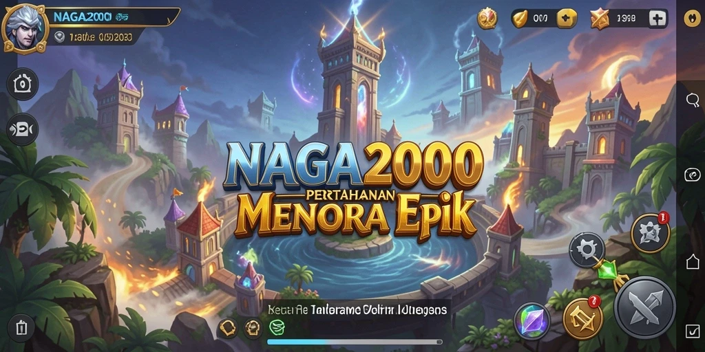 Screenshot NAGA2000 menampilkan momen mendebarkan dalam permainan Tower Defense.