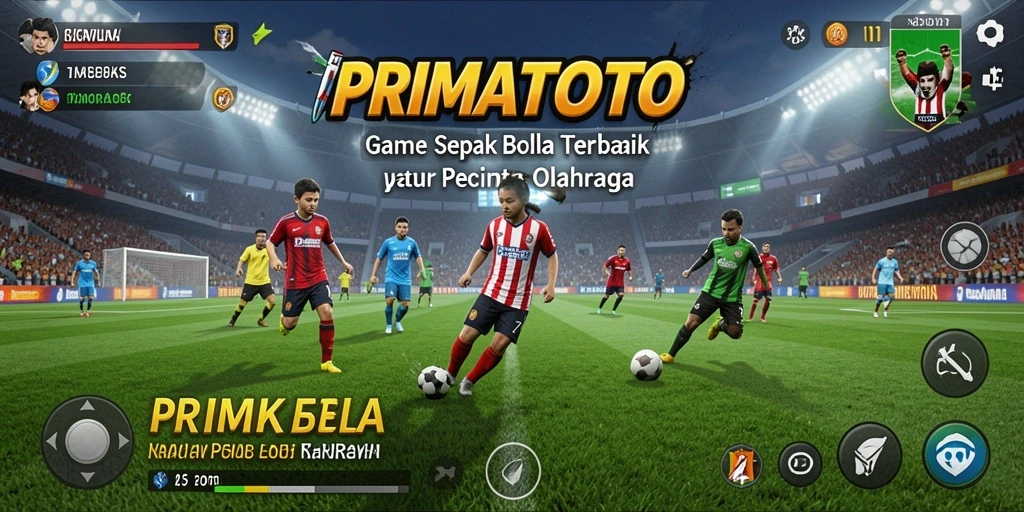 Tampilan permainan sepak bola yang mendebarkan dari PRIMATOTO.