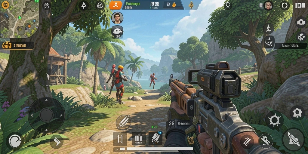 Gameplay seru dari RK88 menampilkan aksi bertempur yang mendebarkan.