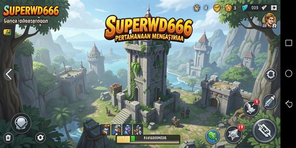 Gameplay SUPERWD666 yang mendebarkan dalam genre Tower Defense.