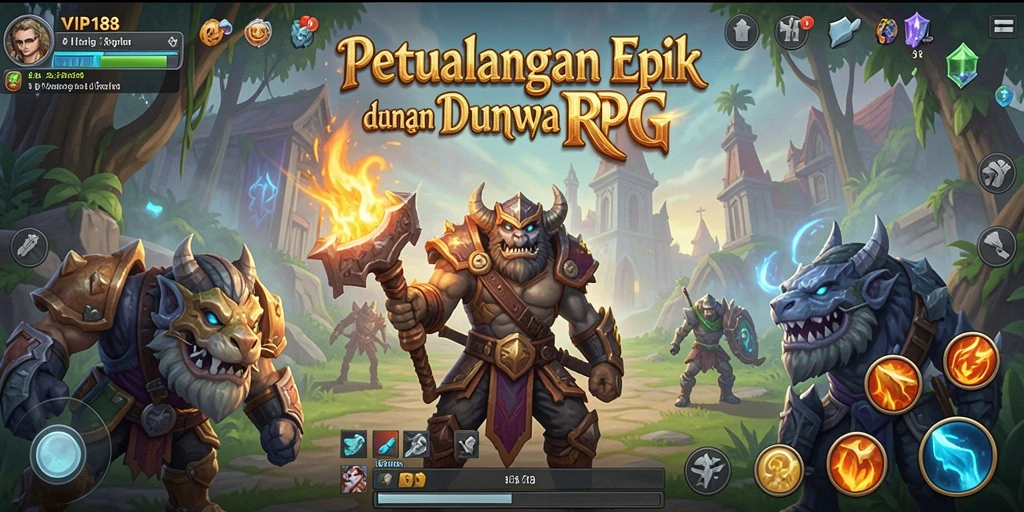 Tampilan gameplay yang mendebarkan dalam petualangan RPG.