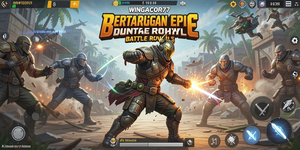 Gameplay seru dalam pertarungan Battle Royale WINGACOR77.