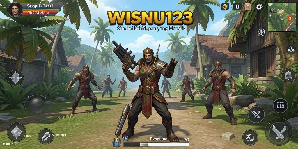 Tampilan gameplay menarik dari WISNU123 yang penuh dengan interaksi.